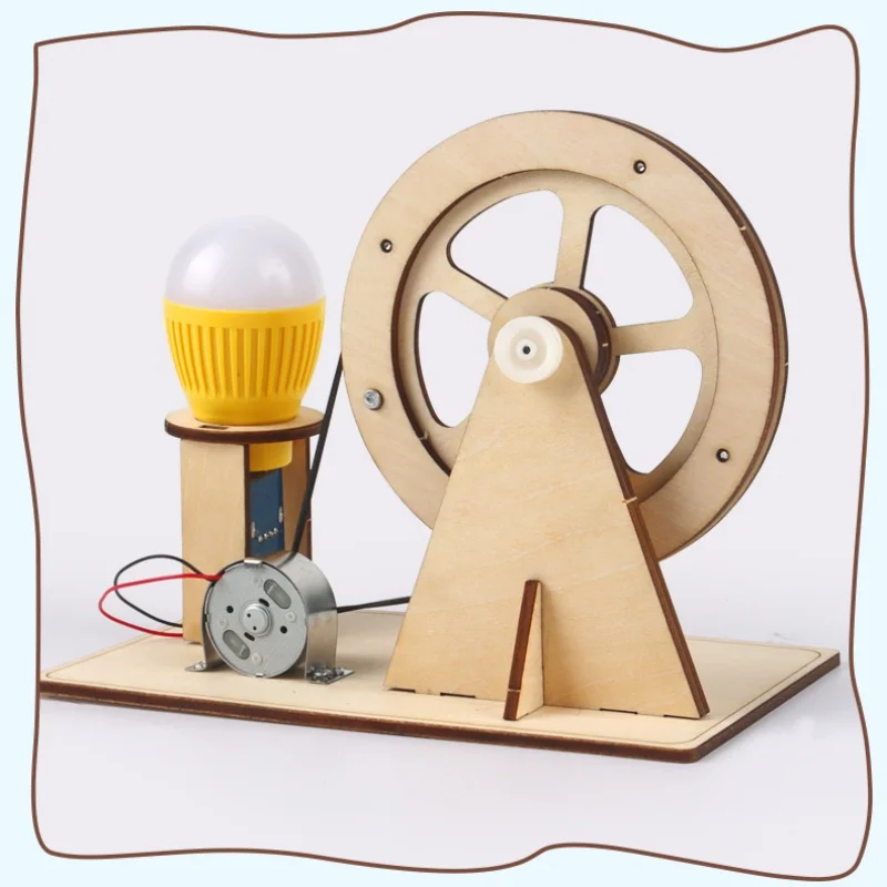Hand-cranked Generator Set Student Science And Technology Children's Handmade DIY Material Creative Thinking Physics Experiment_voghion.com