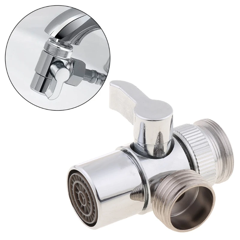

Bathroom Kitchen Brass Sink Valve Diverter Faucet Splitter to Hose Adapter M22 X M24 M03 dropship