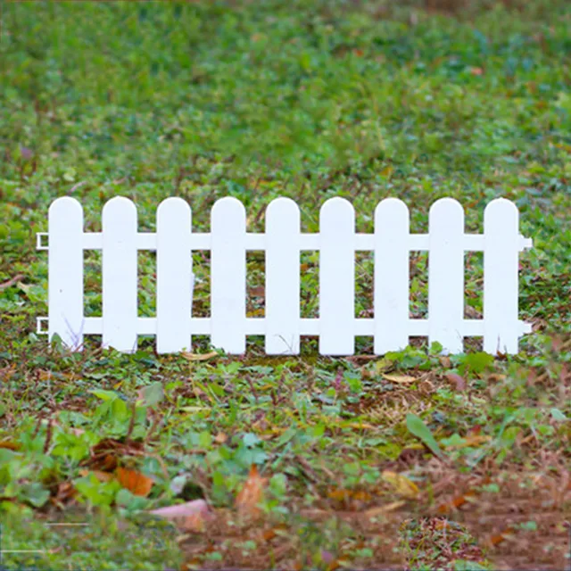 Kültéri Kerti Barkács Piket Kerítés Könnyen Felszerelhető Növényi Virágkerítés Fehér Cserepes Tájkert Dekorációja - Image 3