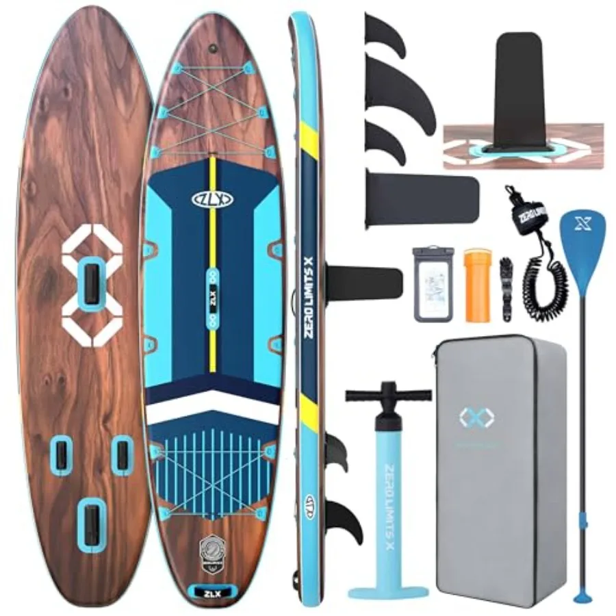 Inflatable Stand Up Paddle Board for outdoor water sports PVC material blue ultra-wide 11'6x35 stable design with non-slip deck