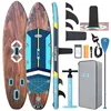 Inflatable Stand Up Paddle Board for outdoor water sports PVC material blue ultra-wide 11'6x35 stable design with non-slip deck