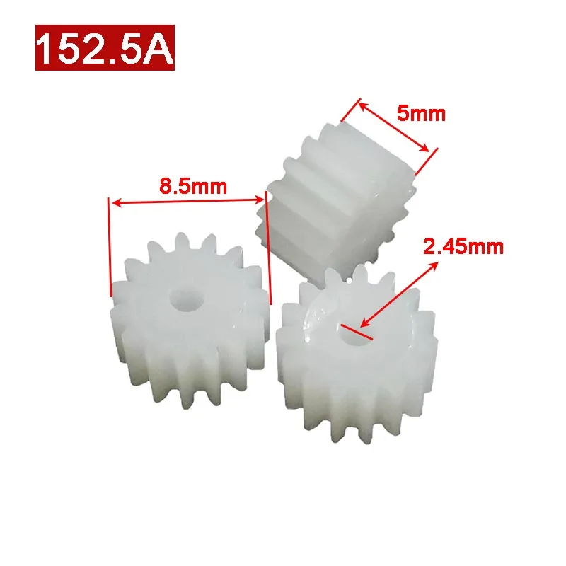 152A 0.5M Spur Gears Modulus 0.5 15 Teeth 2mm Hole Plastic Gear Motor Tooth Toy Parts 152.5A motor gear transmission gear