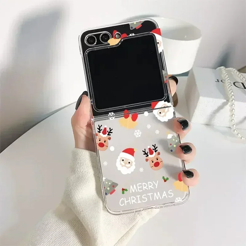 Festive Reindeer & Santa Clear Phone Case - Christmas Edition