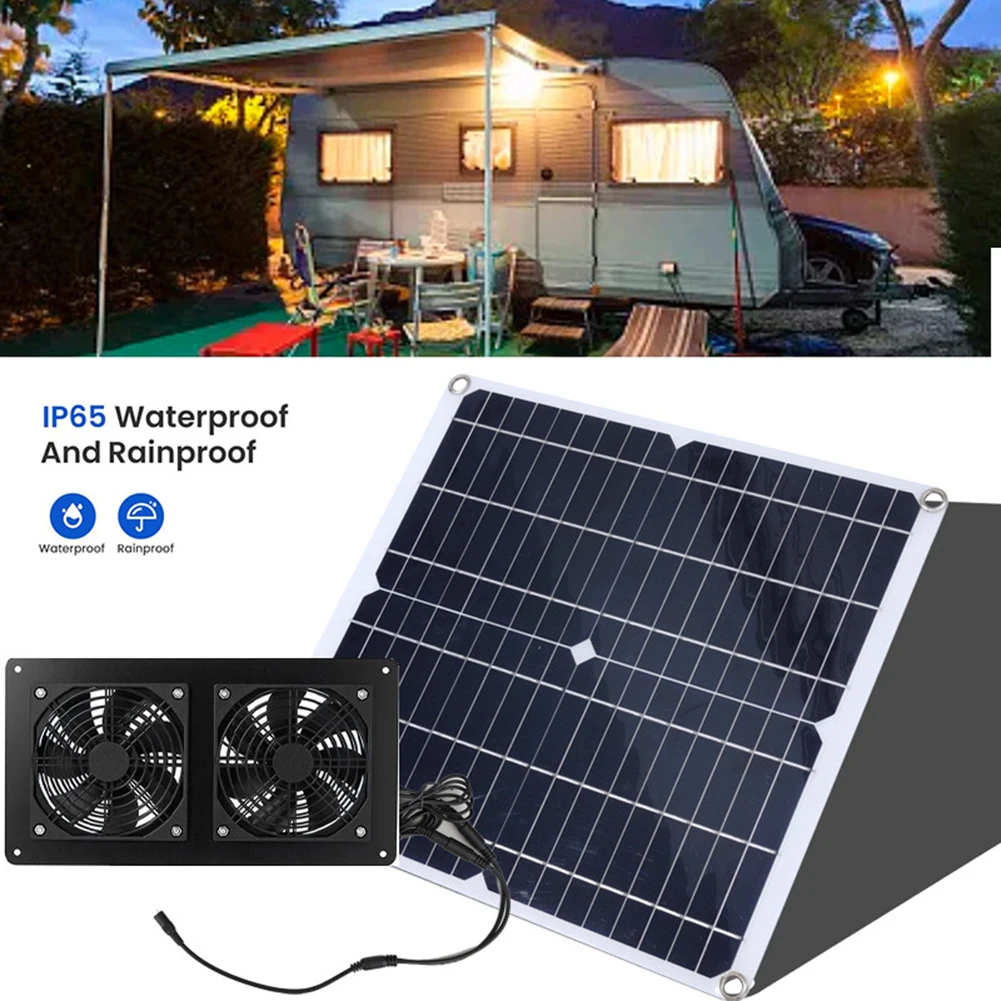 Cooling W Solar Panel Dog Chicken Coop Fan Greenhouse W Solar Panel  Durability Greenhouses Caravans Chicken Coops - AliExpress, image size:1001x1001