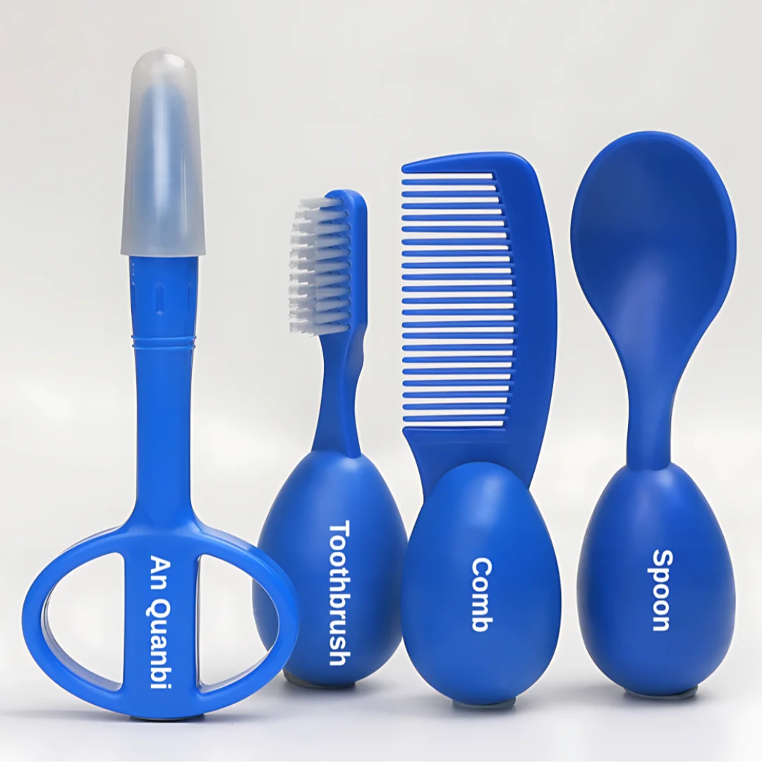 부드러운 젤 펑크 방지 중립 펜, 유연한 안전 펜, 안전한 생활 빗 칫솔 세트, 서명 펜, 휴대용 안전 펜, 4 개