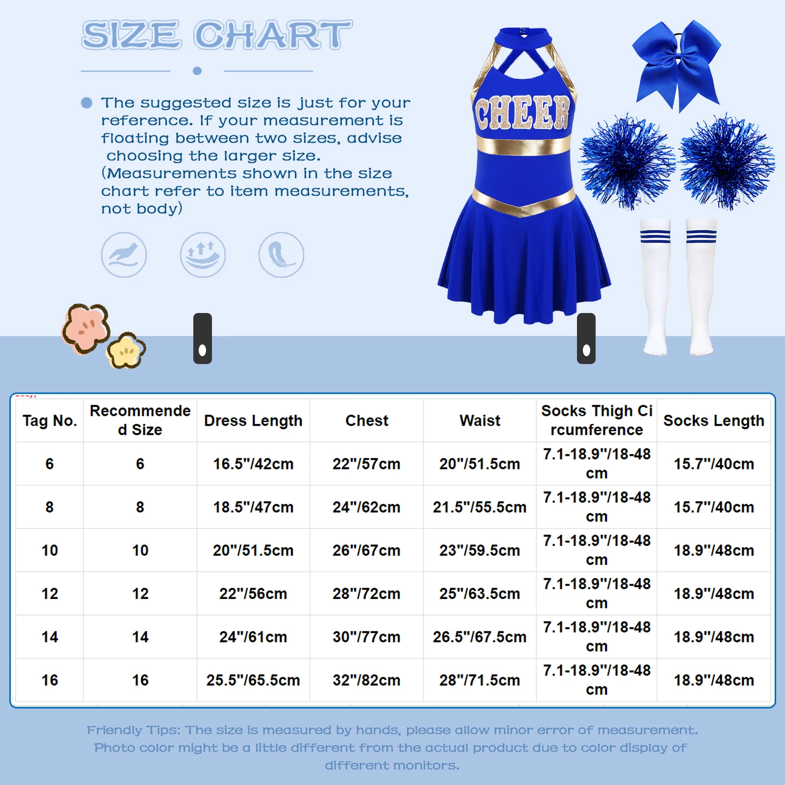 Kids Girls Cheerleading Outfits Sleeveless Dance Dress Halloween Cheer Leaders Uniform Competition Cheering Performance Costumes cheerleading costume
