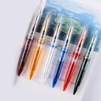 Transparent Clear Eyedropper Fountain Pen EF/F Nib High Capacity Inking Pens for School Writing Office Supplies Stationery 1