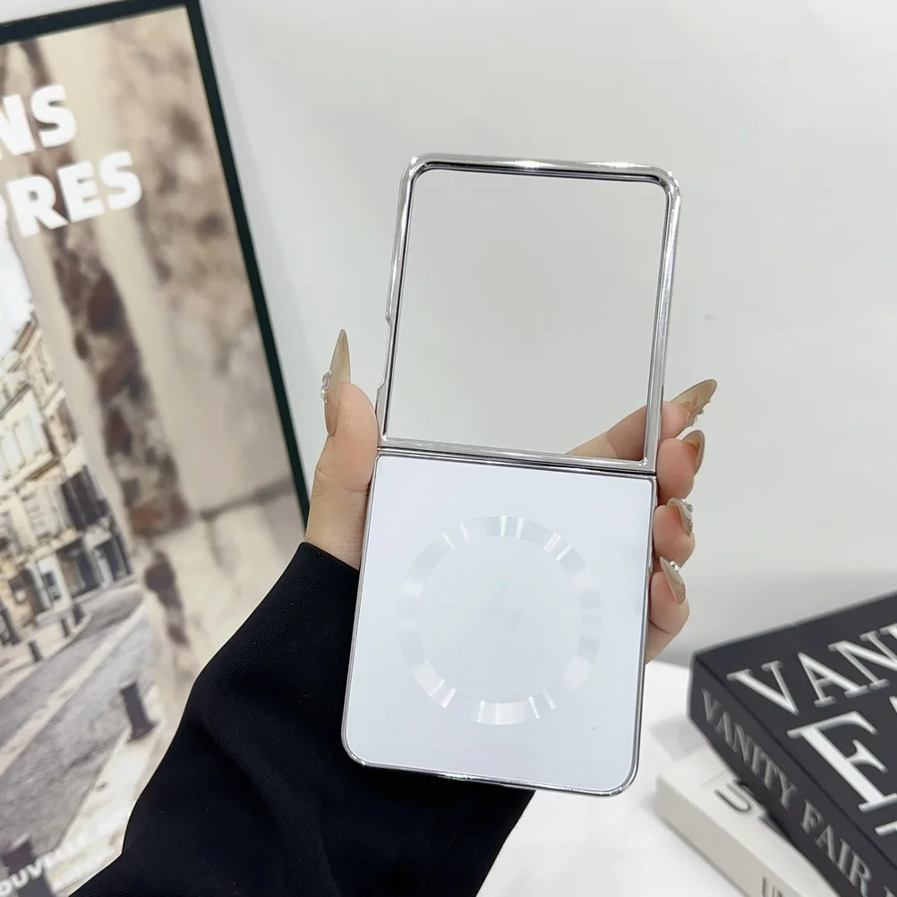 Matte Plated Acrylic Back Panel with Magnetic Ring Case and Camera Protection