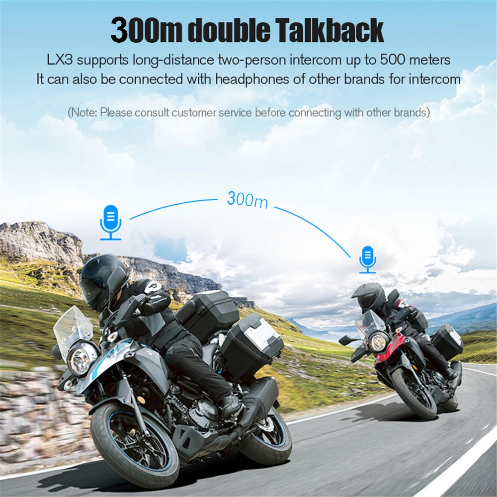 LX3 Bluetooth Motorcycle Intercom