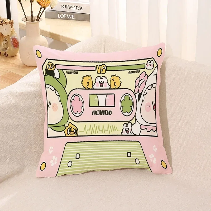 

Kawaii tape art print pillowcase 45x45cm anime pillowcase living room sofa cushion cover child room home decoration gift
