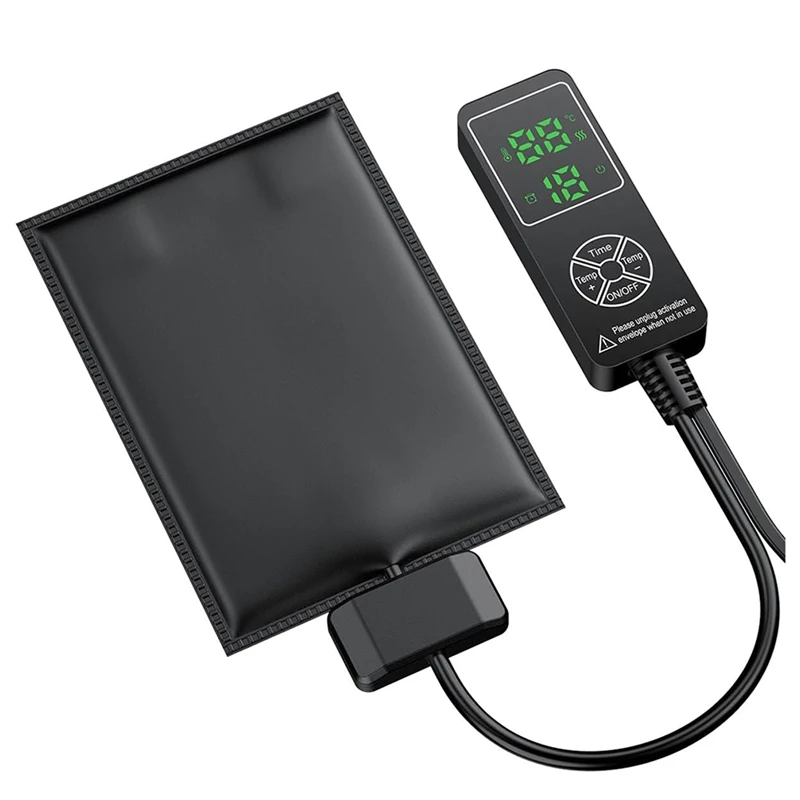 משטח חום זוחל 5w עם תרמוסטט דיגיטלי & טיימר 7x5 אינץ 'מד חימום זוחל