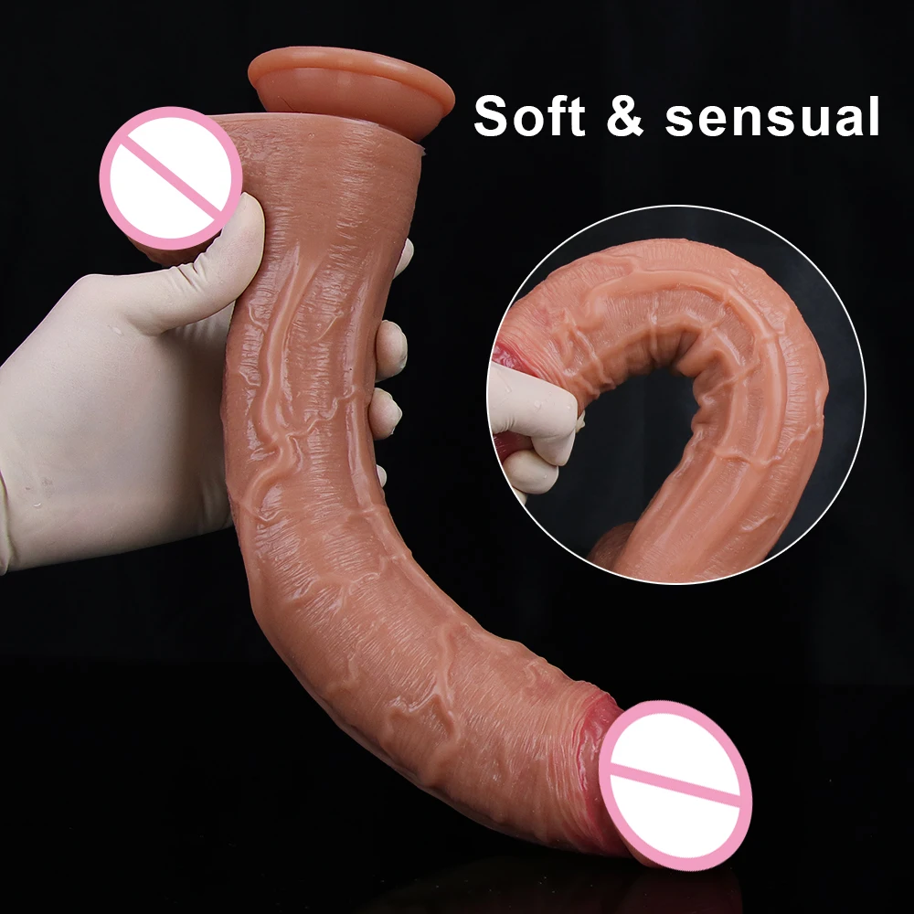 Sex Toys 32CM Realistic Silicone Dildo For Men Women Thick Glans Real Dong Powerful Suction Cup Stiff Cock