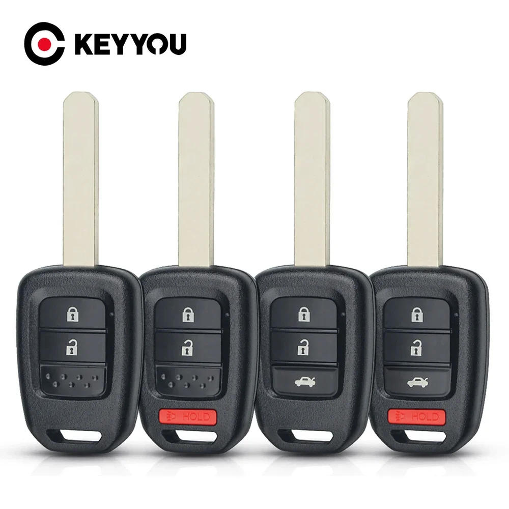 

KEYYOU 10pcs 2/3/4 Buttons Remote Key Shell For Honda Accord CR-V FIT XRV VEZEL CITY JAZZ CIVIC HRV FRV Key Case Cover Fob