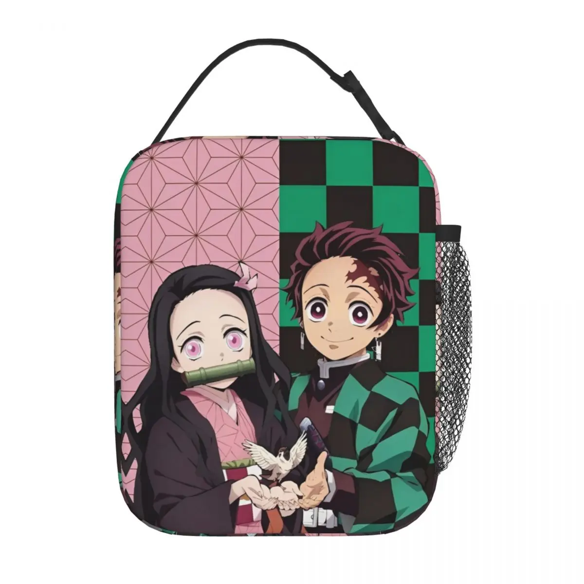 Demon Slayer Anime Nezuko Tanjiro Insulated Lunch Bags High Capacity Meal Container Thermal Bag Lunch Box Tote Office Outdoor 2
