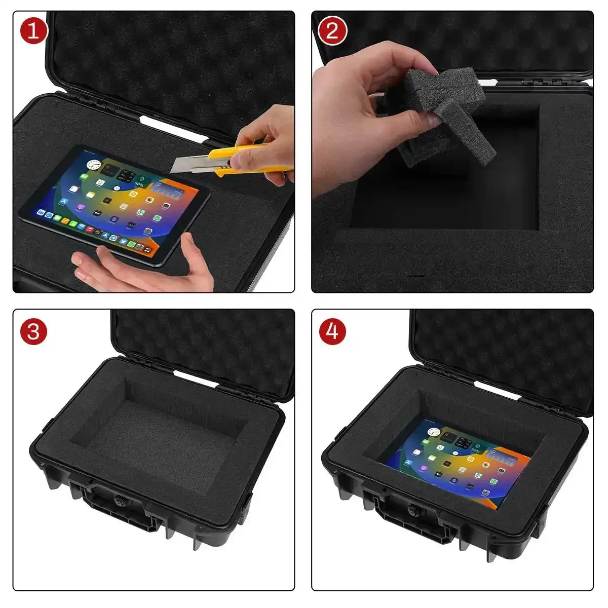 Waterproof Sealed Tool Box Shockproof Tool Case Safety Resistant Camera Photography Multimeter Storage Box Suitcase With Sponge