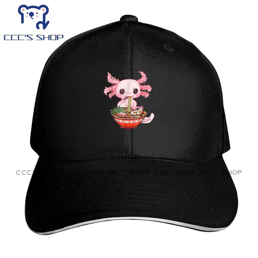 Kawaii Axolotl Ramen Noodles Anime Giapponese Otaku Berretto Da Baseball Cappellini Snapback Cappello Lavorato A Maglia
