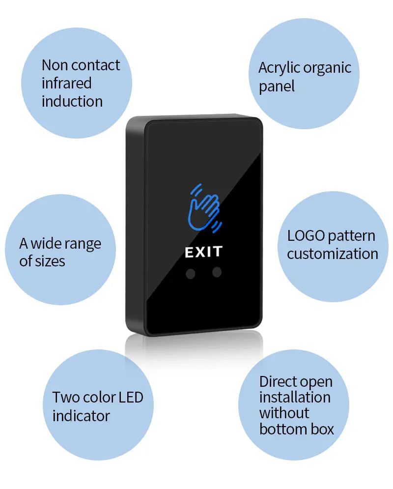 Infrared Sensor Switch No Touch Contactless Switches Wave to Release Door Lock E