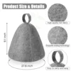 sauna  Anti Heat Sauna Hat Thicken Wool Felt Shower Cap Hair Turban Quickly Towel Drying Towel Hats Sauna Bathroom Accessories 5