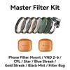 Fotorgear 58mm Universal Phone Filter Kits CPL Star Variable ND Filter for smartphones/iPhone 13 14 15 Pro Max/Huawei/Xiaomi 5