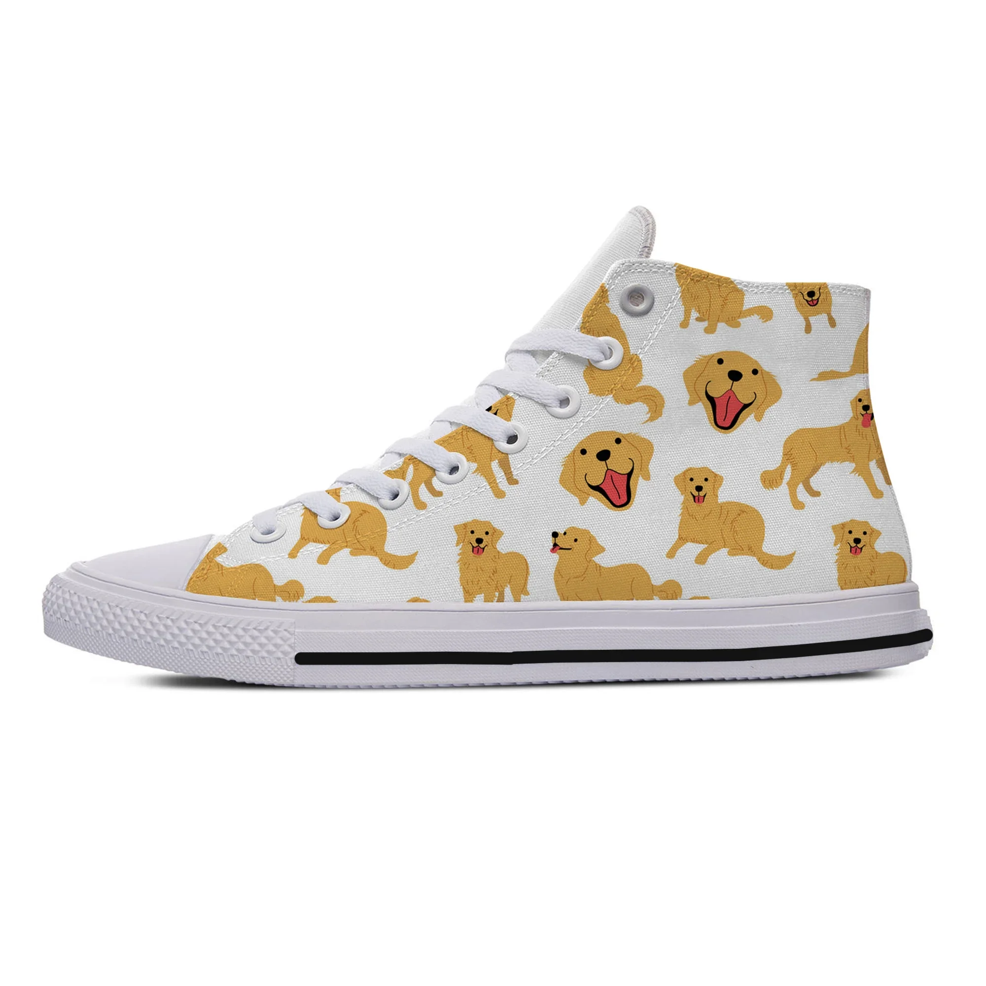 Hot Summer Labrador Retriever Dog Animal Pets Cut Kawaii Lightweight High Top Canvas Shoes Men Women Casual Sneakers Board Shoes