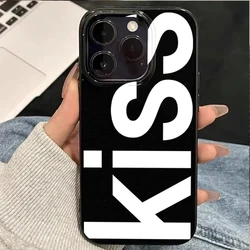 Customizable Kiss Design Soft Phone Case - Personalized English Letters - iPhone 15 Plus (1)