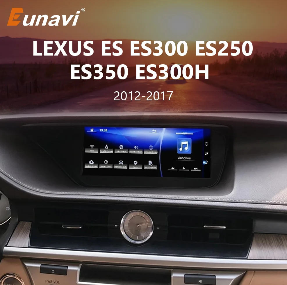 

Eunavi 12.3 Car Video Player CARPLAY For Lexus ES ES300 ES250 ES350 ES300h 2012-2017 GPS Navigation 1920*720 Stereo Android 11