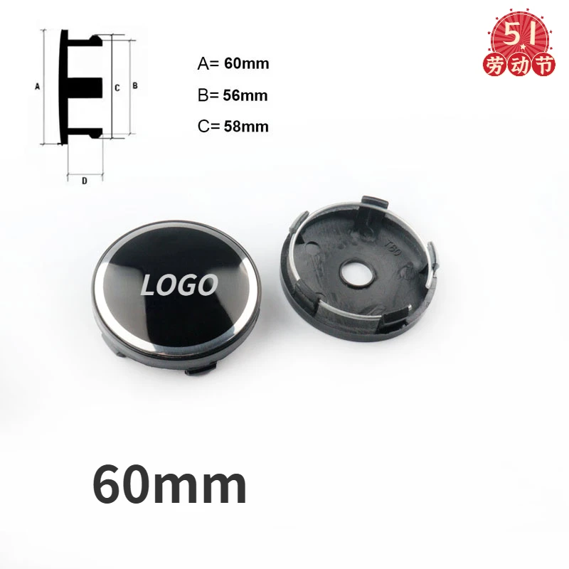 

4pcs 56mm sticker 60mm Hub Caps Car Wheel Center Caps Cover Sticker Hub Caps For 1 2 3 A5 A7 Fabia VRS MK1 MK2 MK3 Accessories,
