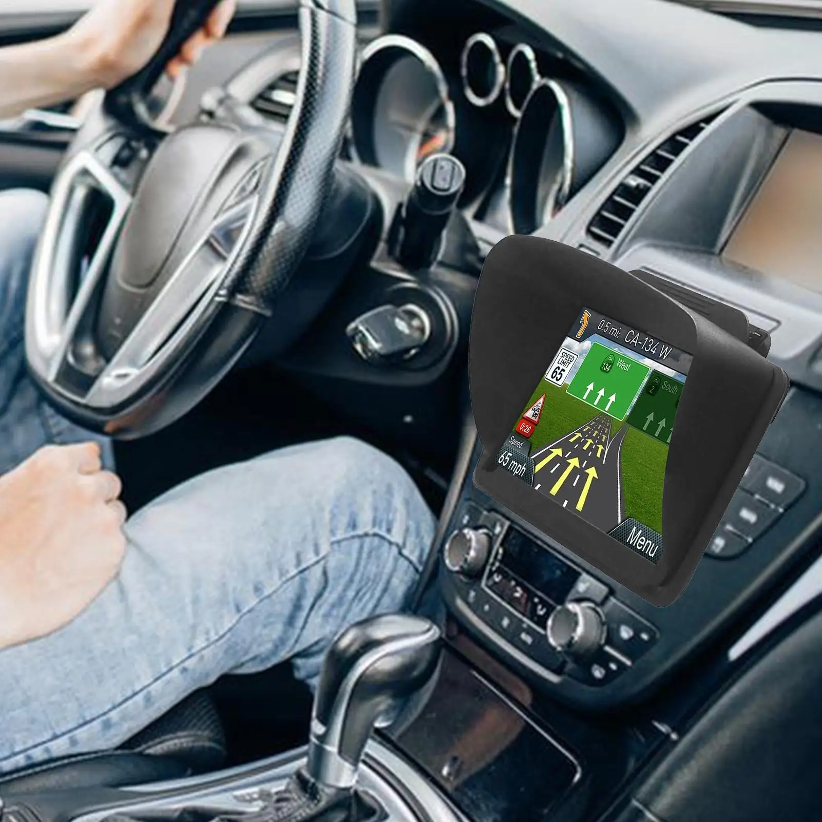 GPS 차양 커버 태양 보호 및 자외선 차단 반사 방지 범용 GPS 네비게이터 차양막(6 및 7인치 GPS용)