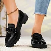 Luxury European and American Leather Shoes 2024 Autumn New Outdoor Leisure Fashion Lacquer Retro Versatile Women's Shoes Loafers 4