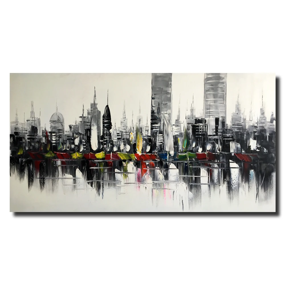 

Top Trending Painting 2021 City Building Wall Art Canvas Decor Painting