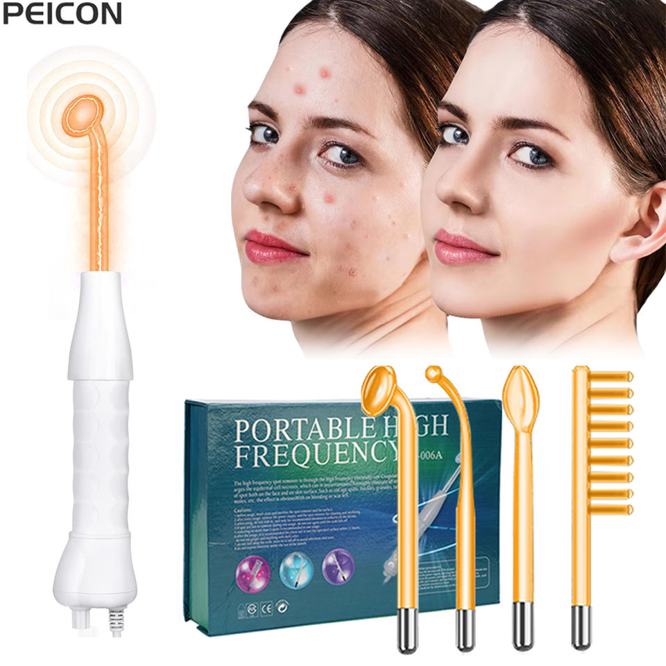  Electrotherapy Wand High Frequency Electrode Glass Tube Wand for Face Skin Tightening Machine Facial Acne Spot Wrinkles Remover 