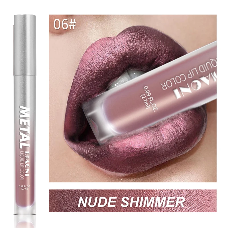 Liquid Lipstick Diamond Metallic Shine Pearlescent Glitter Gloss_voghion.com