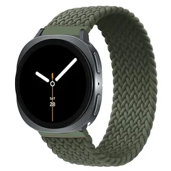Braided Nylon Solo Loop Strap for Smartwatches - Adjustable Bracelet Band (Inverness Green)
