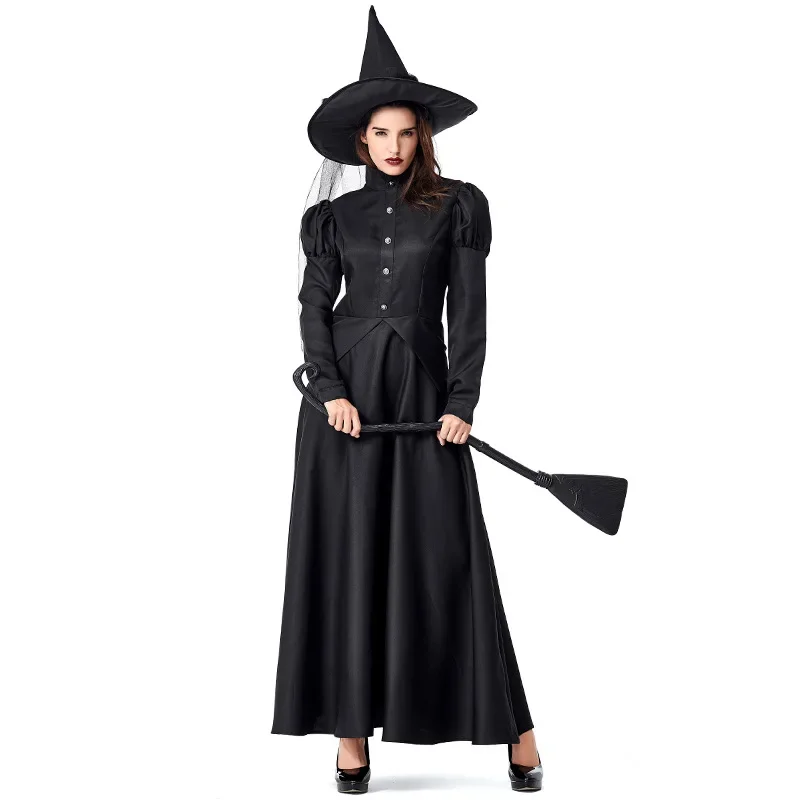 

Witch Costume Girls Women Sexy Witch Cosplay Halloween Carnival Adult Female Fancy Party Dress Suit