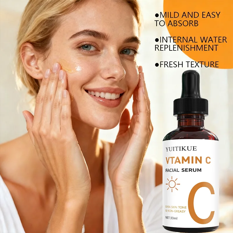 Vitamin C facial serum, evens skin tone & non-greasy, provides long-lasting deep hydration, firms and lifts