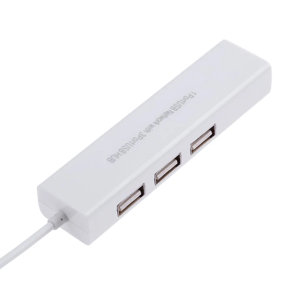 OTG 3포트 USB 2.0 허브 10/100MB 마이크로 USB - RJ45 LAN 어댑터 네트워크 카드