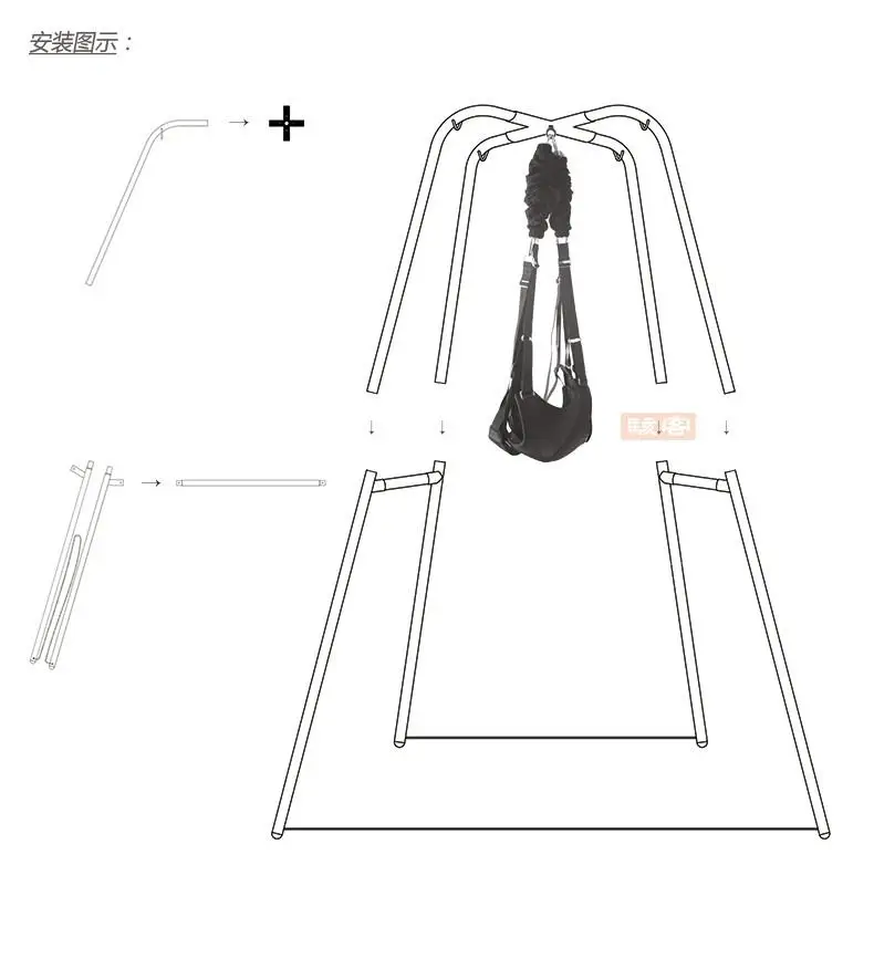 Multifunctional Sex Swing Rack Couple Swing Hammock Indoor Bed Passion Sex SM Body Position Suspender