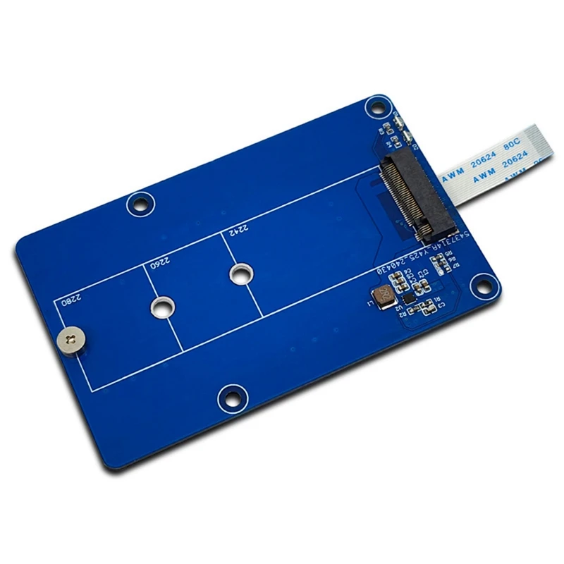 

Новый-Pcie на M.2 Nvme SSD плата адаптера для Pi5 Raspberry Pi 5 поддерживает 2242/2260/2280 NVME M2 SSD