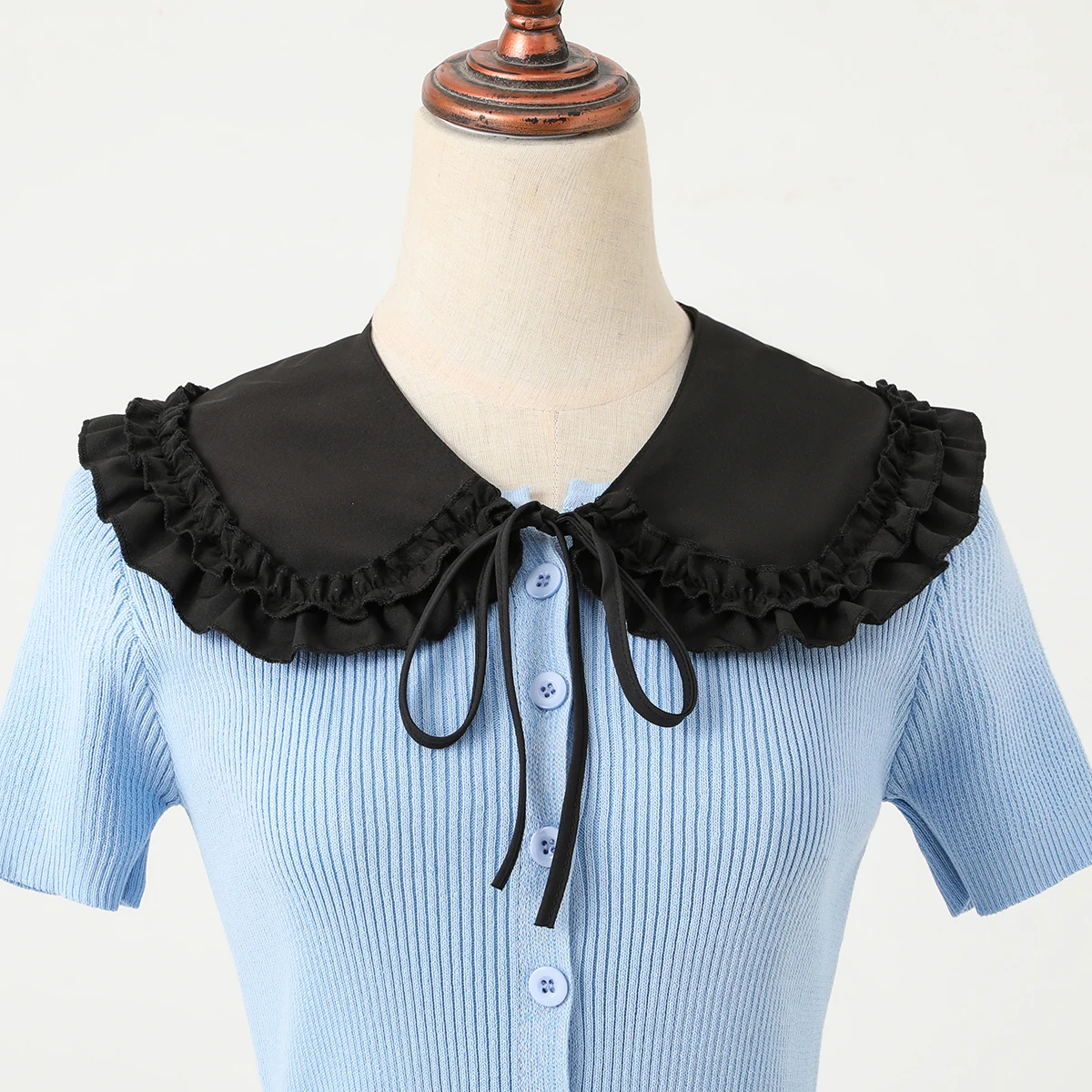 fake collar Women's Wave Edge Decoration Fashion Shawl Lap Shoulder Detachable Versatile Fake Collar