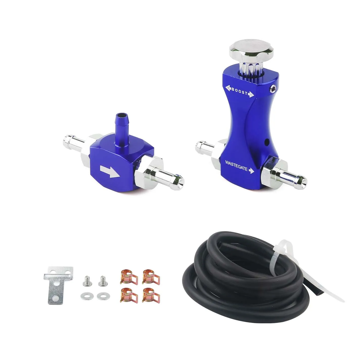 Evrensel Manuel Boost Kontrol Kiti - Turboşarjlı Araç Performans Ayarı için Ayarlanabilir Alüminyum Boost Tee ve Tahliye Valfi