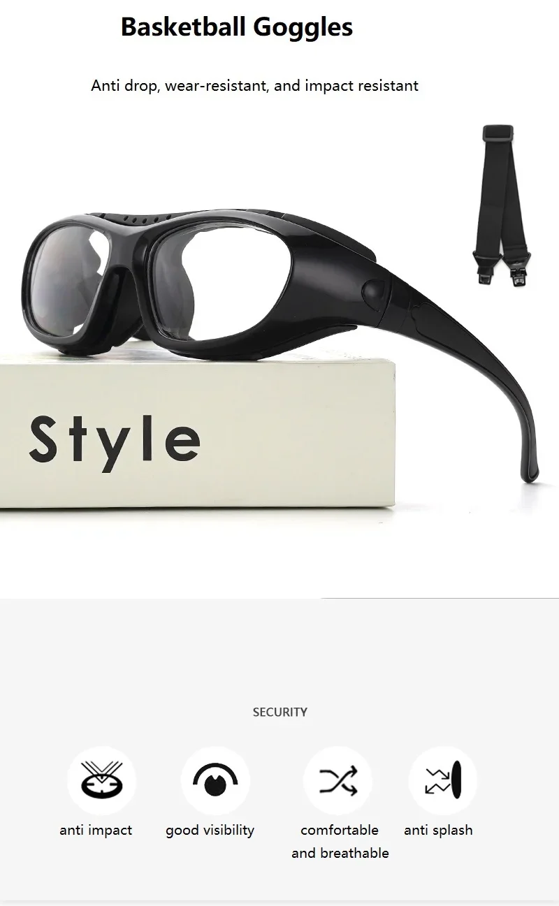 Side view of basketball sports goggles