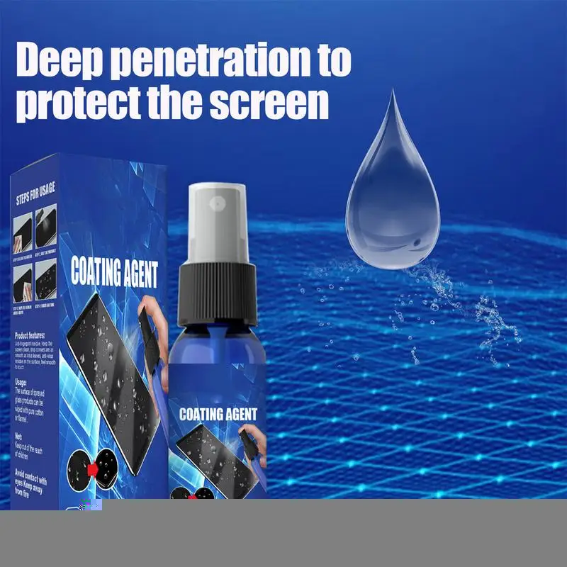 30ML Screen Protector Spray NANO Liquid Coating Mobile Screen Protection Spray Hydrophobic Polish For Computer Phone Laptop PC 4
