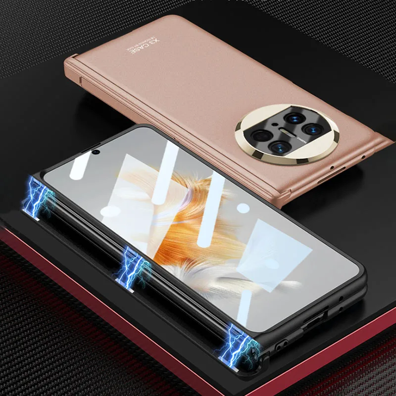 GKK Original Case For Huawei Mate X3 Case Magnetic Hinge Tempered Glass Film Protection Stand Hard PC Cover For Huawei Mate X3