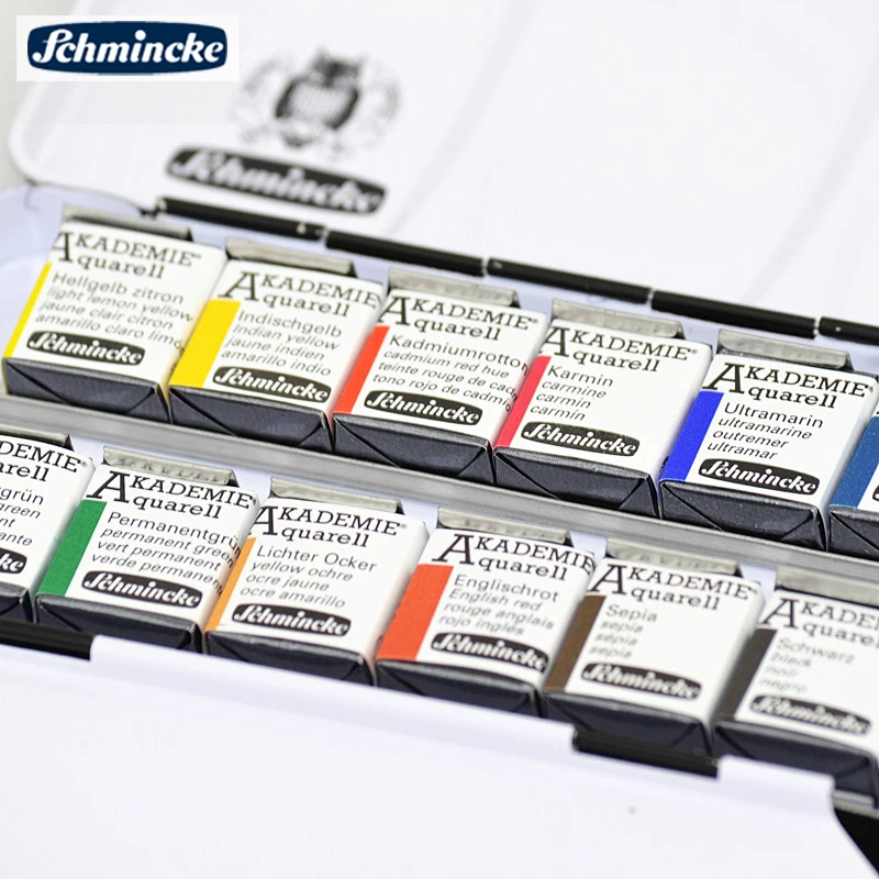Schmincke Akademie Quarell Watercolor Paint Set Acdemic Germany