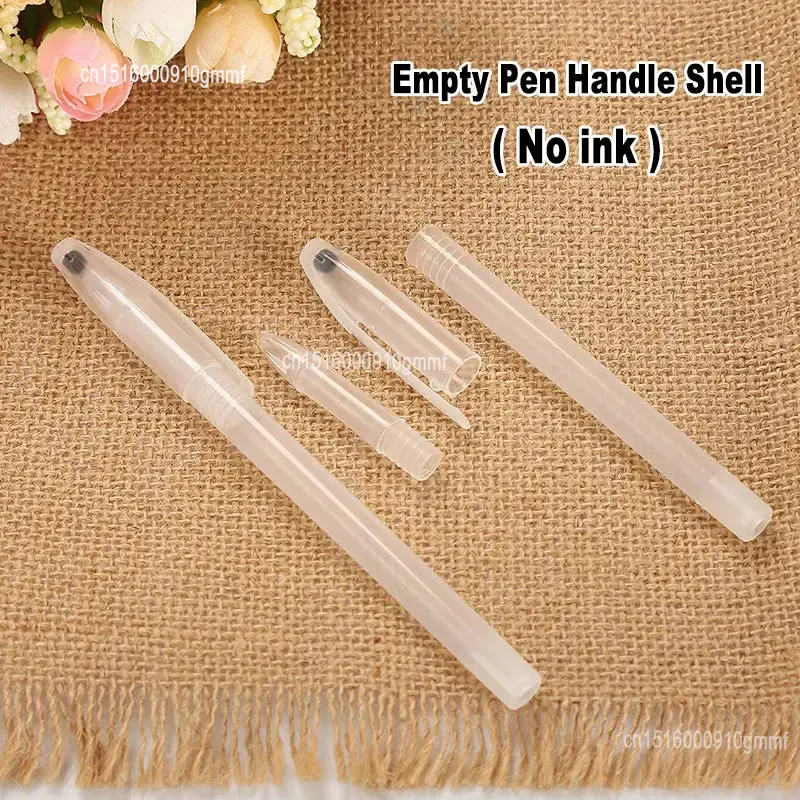 10/20/30/50/100Pcs Set Empty Transparent Gel Ink Pen Handle Shell Office School Writing Stationery Accessories No Refills 4