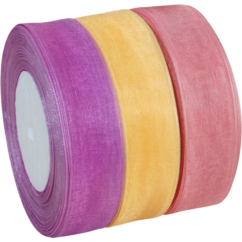 Organza Chiffon Ribbon for Decoration and Crafting - 50 Yards