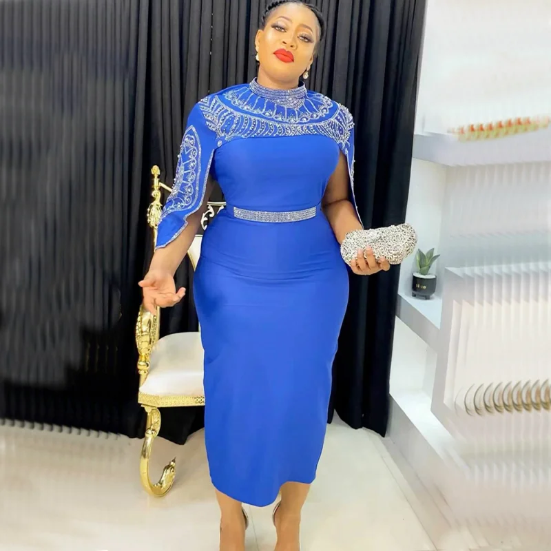 

African Dresses for Women 2023 New Plus Size Turkey Evening Party Long Dress Africa Clothing Elegant Kaftan Muslim Maxi Dress