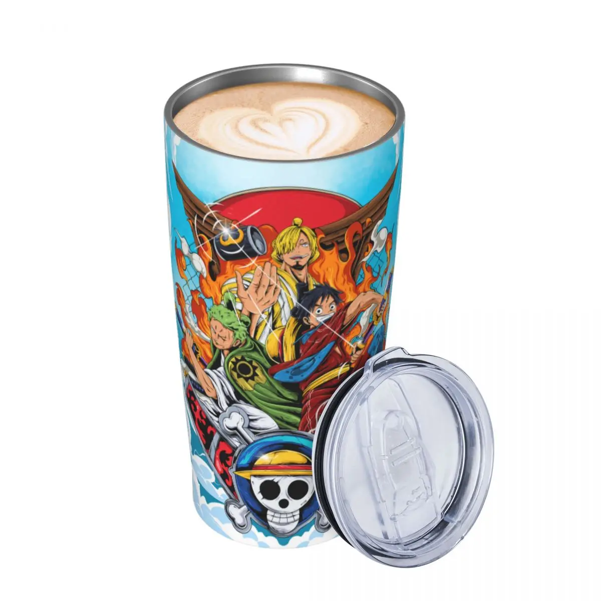 Tasse thermos One Piece Luffy, tasse HI pour café, gobelet isolé, Thermos  Anime, gourde de voyage isotherme froide, boire - AliExpress