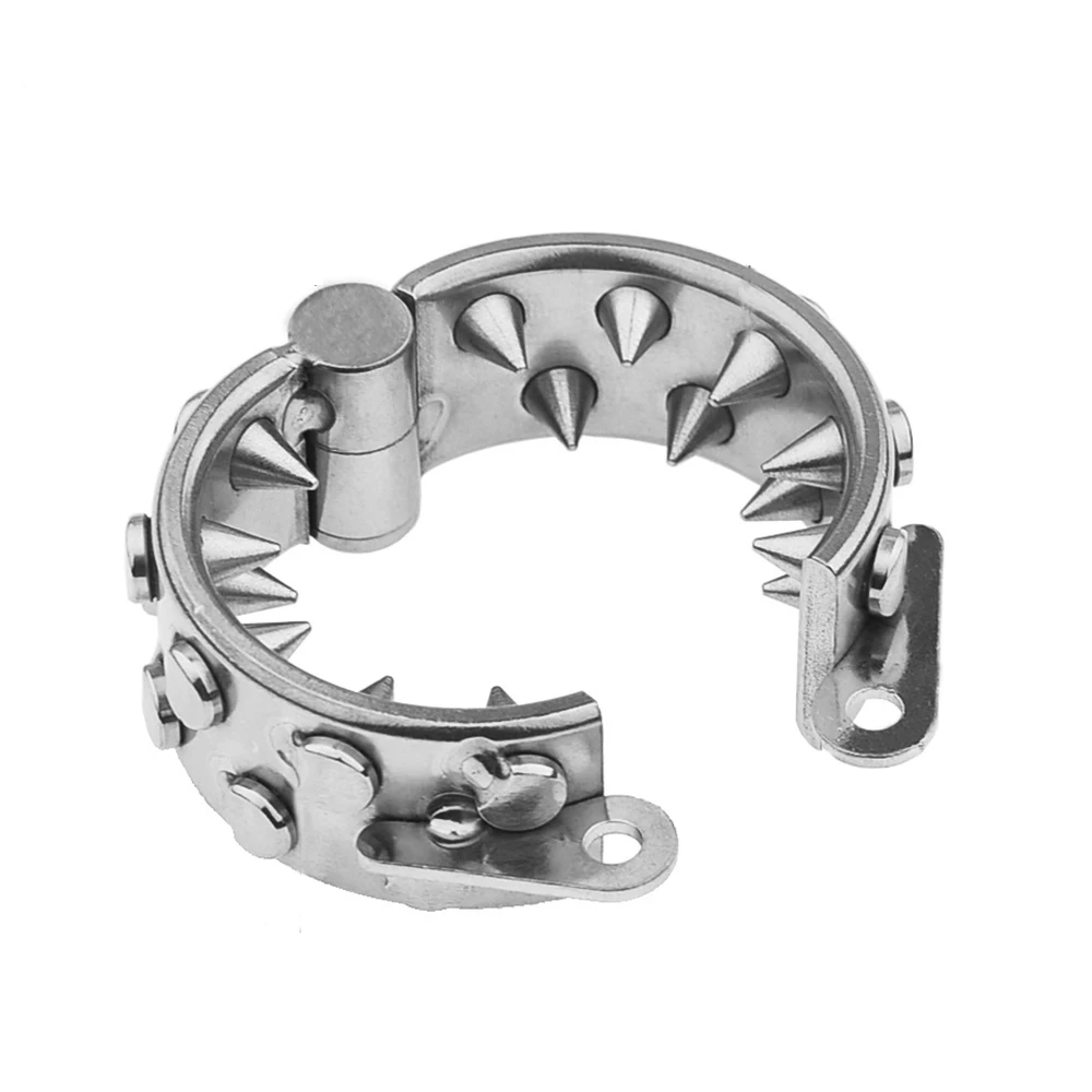 Stainless Steel Spike Penis Rings Lock Bondage Scrotum Dick Chastity Cage Metal Ring Urethral Plug Sex Toy For Men Stimulator penis chastity cage chastity lock sex toy chastity cage accessory