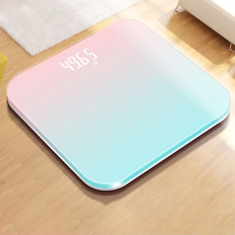 Bluetooth Weighing Scale Aurora Bathroom Electronic Scale Bluetooth Body Fat Digital Smart Scale LED Dispaly 18 Data Sync App 